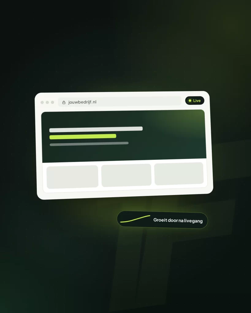 Je website gaat live en groeit door: Live